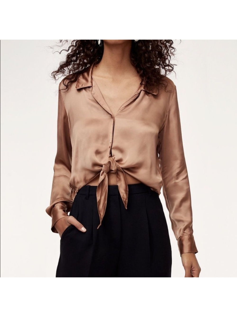 Aritzia Tie-Front Blouse